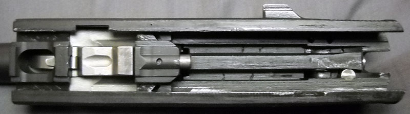 detail, Walther P38 slide interior